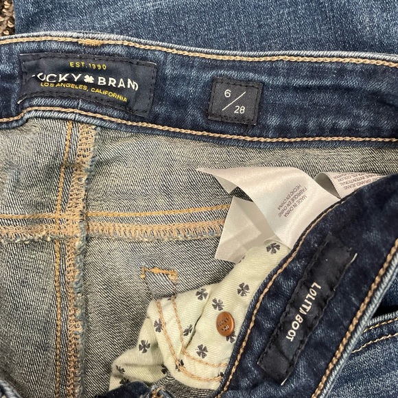 Lucky Brand Lolita Bootcut Jeans Dark Wash Sz 6 Boho Western - Picture 9 of 12